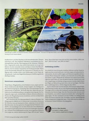 Vorschauseite 2: Brücken bauen - miteinander sprechen Die Highlights der diesjährigen Summer School Palliative Nursing Schweiz