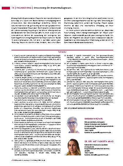 Vorschauseite 5: Entwicklung der Brustkrebsdiagnostik: Das Mammografie-Screening-Programm als Motor
