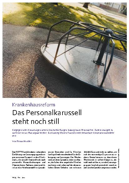 Vorschauseite 1: Krankenhausreform: Das Personalkarussell steht noch still.