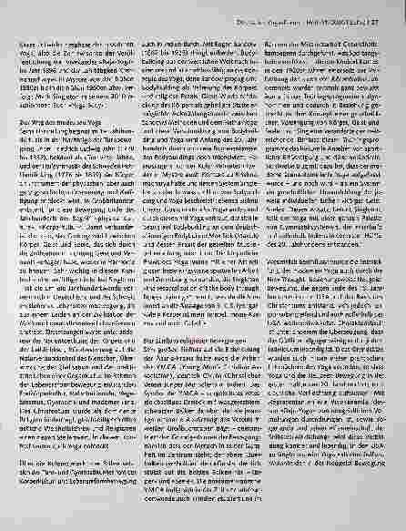 Vorschauseite 2: YOGA-FORSCHUNG Führt der Weg zum Ziel? Überlegungen zur Verbindung des modernen Yoga mit Patanjalis Yoga-Sutra - Teil II