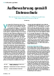 Vorschauseite 1: Aufbewahrung gemäß Datenschutz