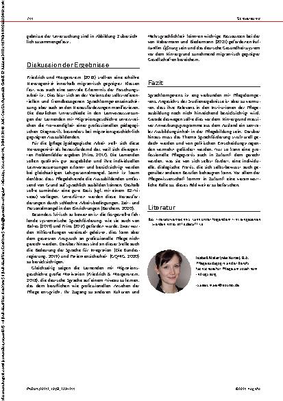 Vorschauseite 6: Sprachkompetenzerwerb in der Pflegebildung: Selbstwahrnehmung, Herausforderungen und Ressourcen von migrantischen Pflegelernenden