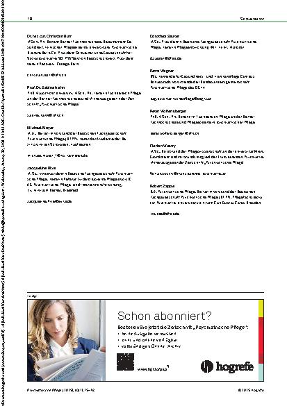 Vorschauseite 4: ICN-Leitlinien zur psychosozialen Pflege Auswirkungen auf Deutschland, Österreich und die Schweiz