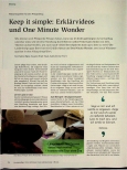 Vorschauseite 1: Keep it simple: Erklärvideos und One-Minute-Wonder