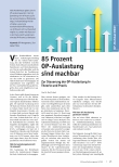Vorschauseite 1: 85 Prozent OP-Auslastung sind machbar.