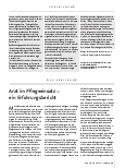 Vorschauseite 1: Arzt im Pflegeeinsatz – ein Erfahrungsbericht