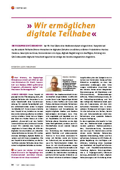 Vorschauseite 1: »Wir ermöglichen digitale Teilhabe«