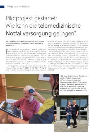 Vorschauseite 1: Pilotprojekt gestartet: Wie kann die telemedizinische Notfallversorgung gelingen?