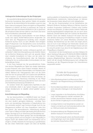 Vorschauseite 2: Pilotprojekt gestartet: Wie kann die telemedizinische Notfallversorgung gelingen?