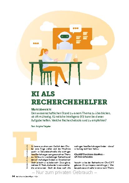 Vorschauseite 1: KI als Recherchehelfer