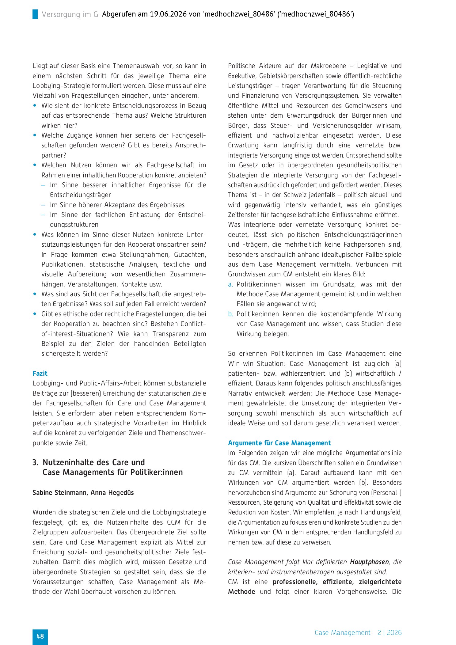 Vorschauseite 5: Versorgung im Gemeinwesen nachhaltig gestalten. Care und Case Management im politischen Horizont voranbringen