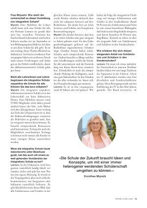 Vorschauseite 2: «Die Schule ist der integrativste Teil unserer Gesellschaft»