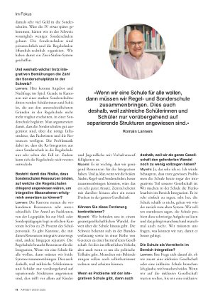 Vorschauseite 3: «Die Schule ist der integrativste Teil unserer Gesellschaft»