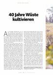 Vorschauseite 1: 40 Jahre Wüste kultivieren