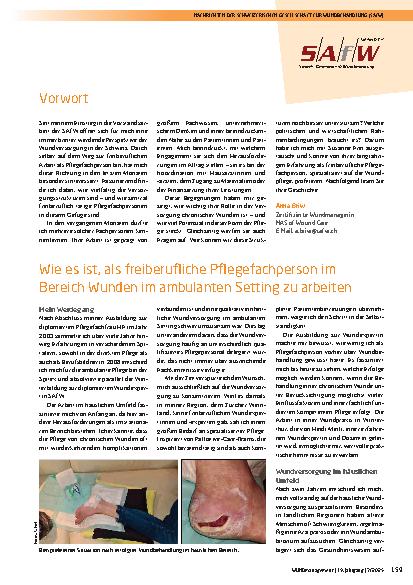 Vorschauseite 1: Wie es ist, als freiberufliche Pflegefachperson im Bereich Wunden im ambulanten Setting zu arbeiten