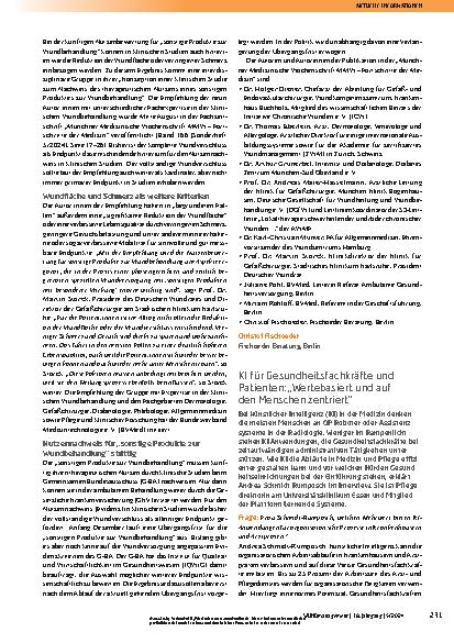 Vorschauseite 2: Tagungspräsident Professor Gosch über Klimawandel und Altersmedizin in der Wundbehandlung