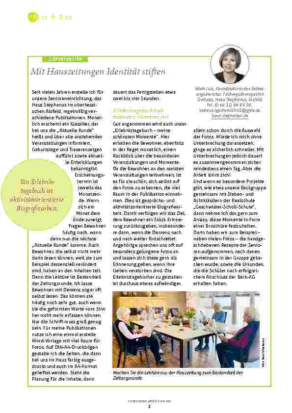 Vorschauseite 1: Mit Hauszeitungen Identität stiften