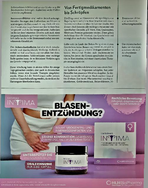 Vorschauseite 3: Ein breites Spektrum an Therapiemöglichkeiten bei Blasenentzündung.