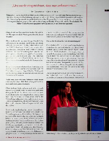 Vorschauseite 1: "Uns wurde eingetrichtert, dass man anfassen muss."