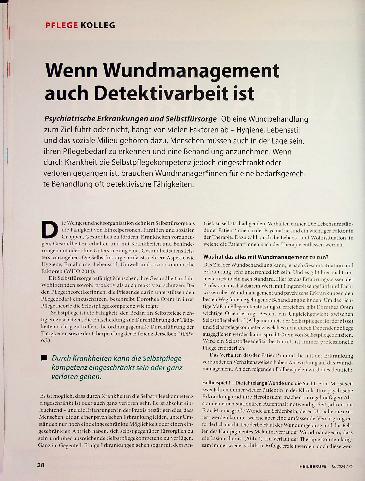 Vorschauseite 1: Wenn Wundmanagement auch Detektivarbeit ist