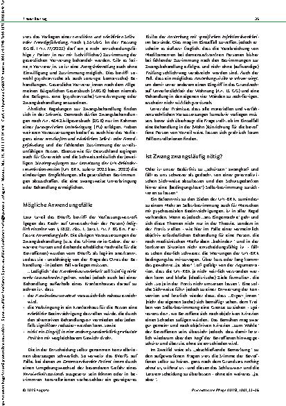 Vorschauseite 3: Zwangsbehandlung in den eigenen vier Wänden Zur rechtlichen (Un-)Möglichkeit aus österreichischer Sicht