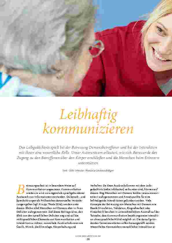 Vorschauseite 1: Leibhaftig kommunizieren