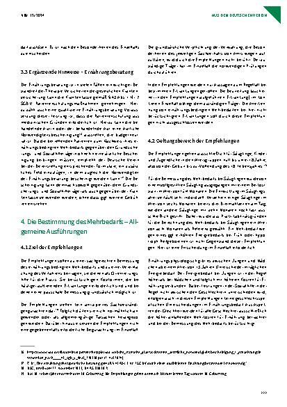 Vorschauseite 5: Empfehlungen des Deutschen Vereins zur Anerkennung des ernährungsbedingten Mehrbedarfs bei Säuglingen, Kindern und Jugendlichen gemäß § 30 Abs. 5 SGB XII
