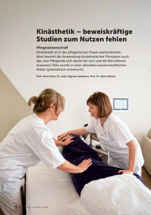 Vorschauseite 1: Kinästhetik – beweiskräftige Studien zum Nutzen fehlen