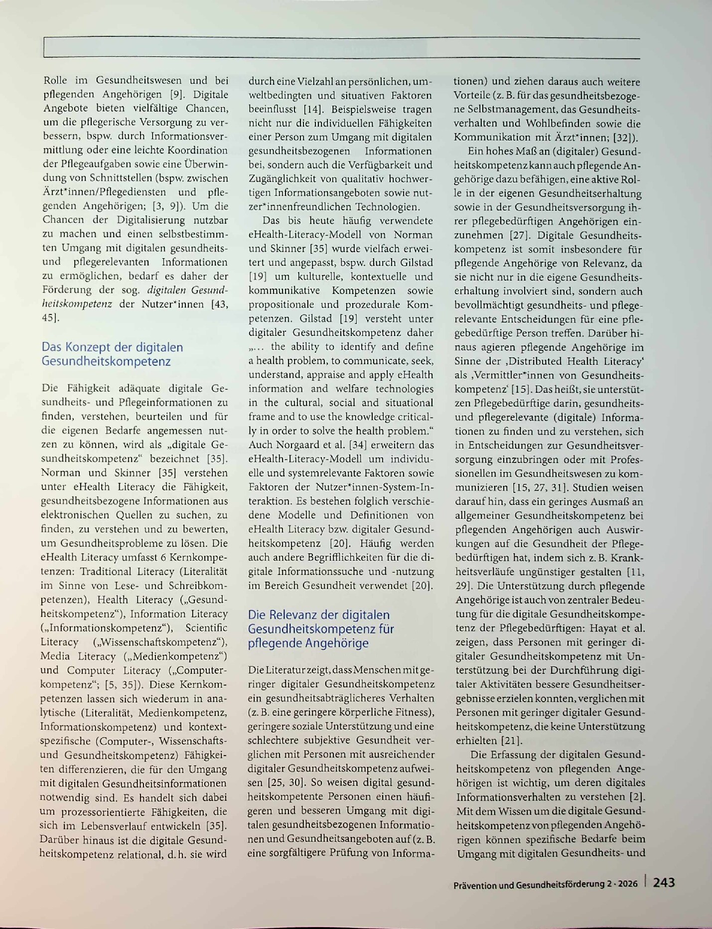 Vorschauseite 2: Digitale Gesundheitskompetenz von pflegenden Angehörigen – Protokoll eines Scoping Reviews