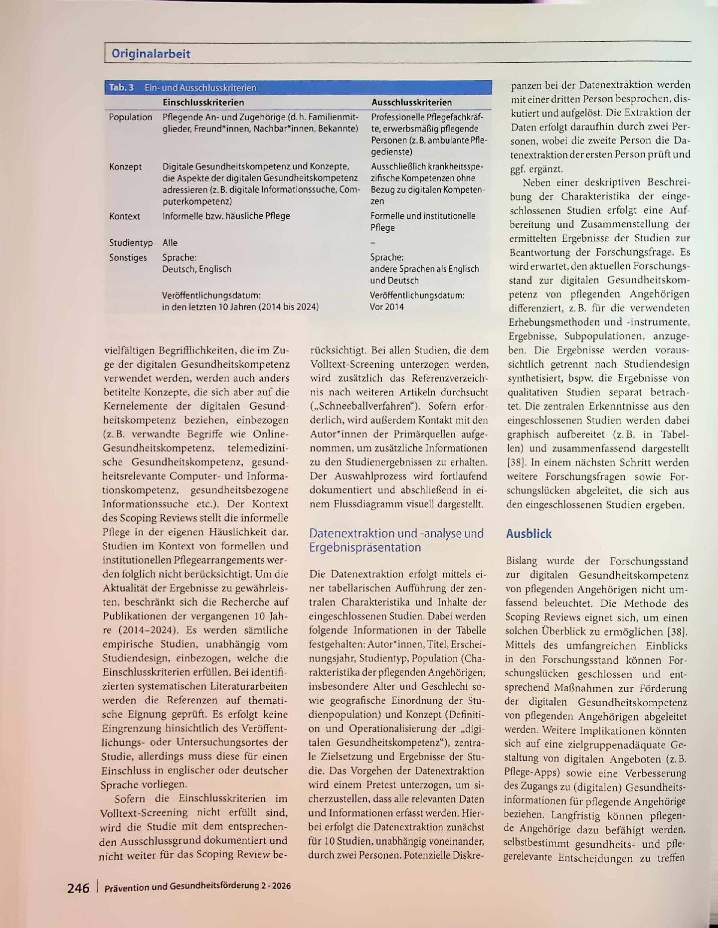 Vorschauseite 5: Digitale Gesundheitskompetenz von pflegenden Angehörigen – Protokoll eines Scoping Reviews