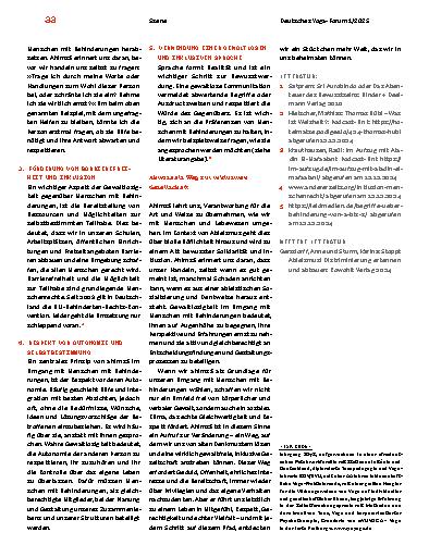 Vorschauseite 4: Ahimsā und Ableismus: Ein Wegweiser zur inklusiven Gesellschaft