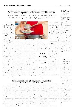 Vorschauseite 1: Software spart Lebensmittelkosten.