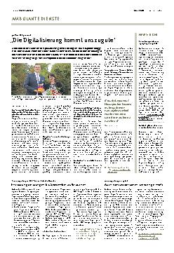 Vorschauseite 1: Die Digitalisierung kommt uns zugute.
