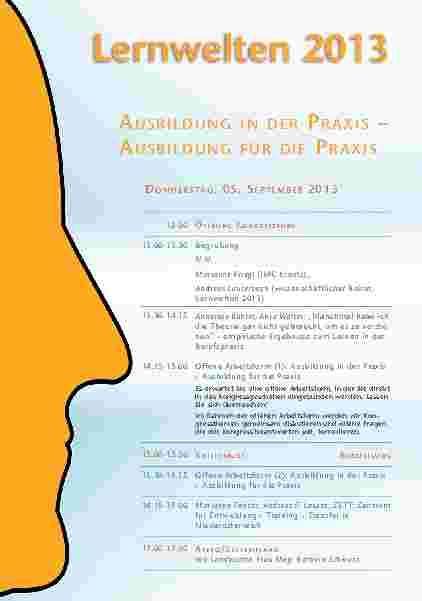 Vorschauseite 3: Lernwelten Abstractbandsammlung 2013