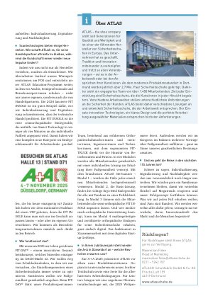 Vorschauseite 2: EO-Interview: Thought Leader ATLAS Safety Shoes feiert Jubiläum Seit 115 Jahren Schritt für Schritt voraus