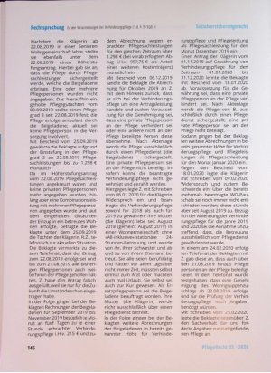 Vorschauseite 2: Zu den Voraussetzungen der Verhinderungspflege i. S. d. § 39 SGB XI