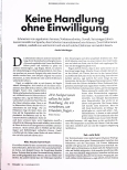 Vorschauseite 1: Keine Handlung ohne Einwilligung.