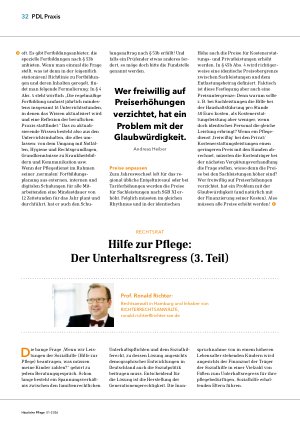 Vorschauseite 1: Hilfe zur Pflege: Der Unterhaltsregress (3. Teil)