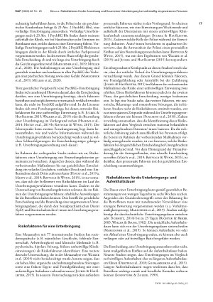 Vorschauseite 2: Risikofaktoren für die Anordnung und Dauer einer Unterbringung bei unfreiwillig eingewiesenen Personen nach § 23 Abs. 1 PsychKG Berlin