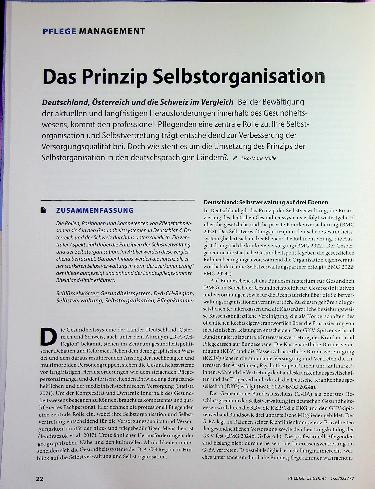 Vorschauseite 1: Das Prinzip Selbstorganisation