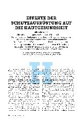 Vorschauseite 1: Effekte der Schutzausrüstung auf die Hautgesundheit