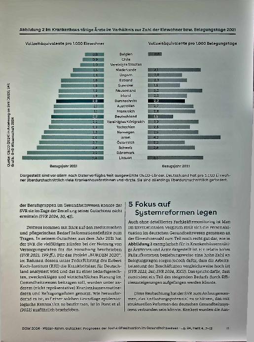 Vorschauseite 5: Prognosen der Fachkräftesituation im Gesundheitswesen