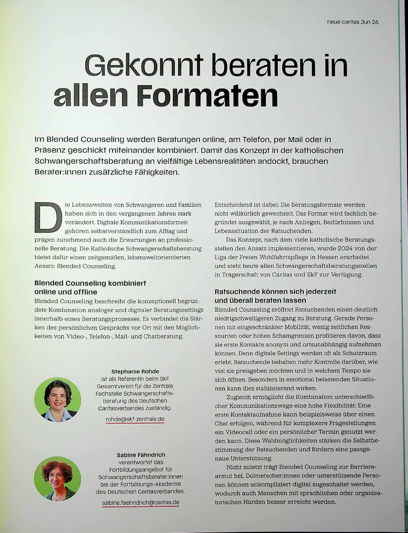 Vorschauseite 1: Gekonnt beraten in allen Formaten