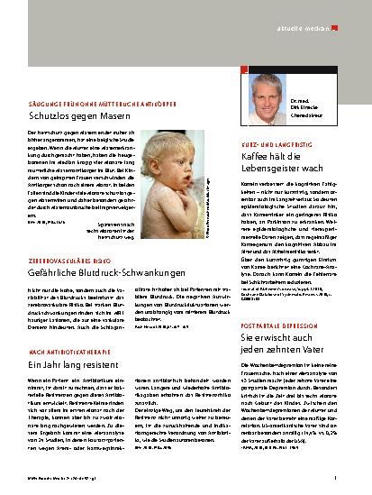 Vorschauseite 1: Ein Jahr lang resistent