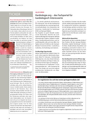 Vorschauseite 1: Kardiologie. org — das Fachportal für kardiologisch Interessierte