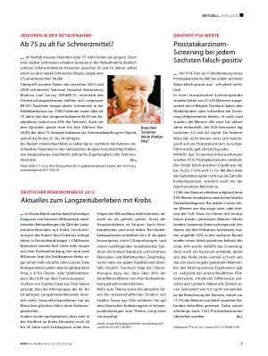 Vorschauseite 1: Ab 75 zu alt für Schmerzmittel?