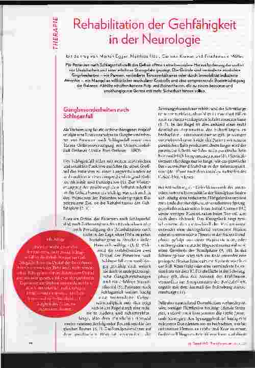 Vorschauseite 1: Rehabilitation der Gehfähigkeit in der Neurologie