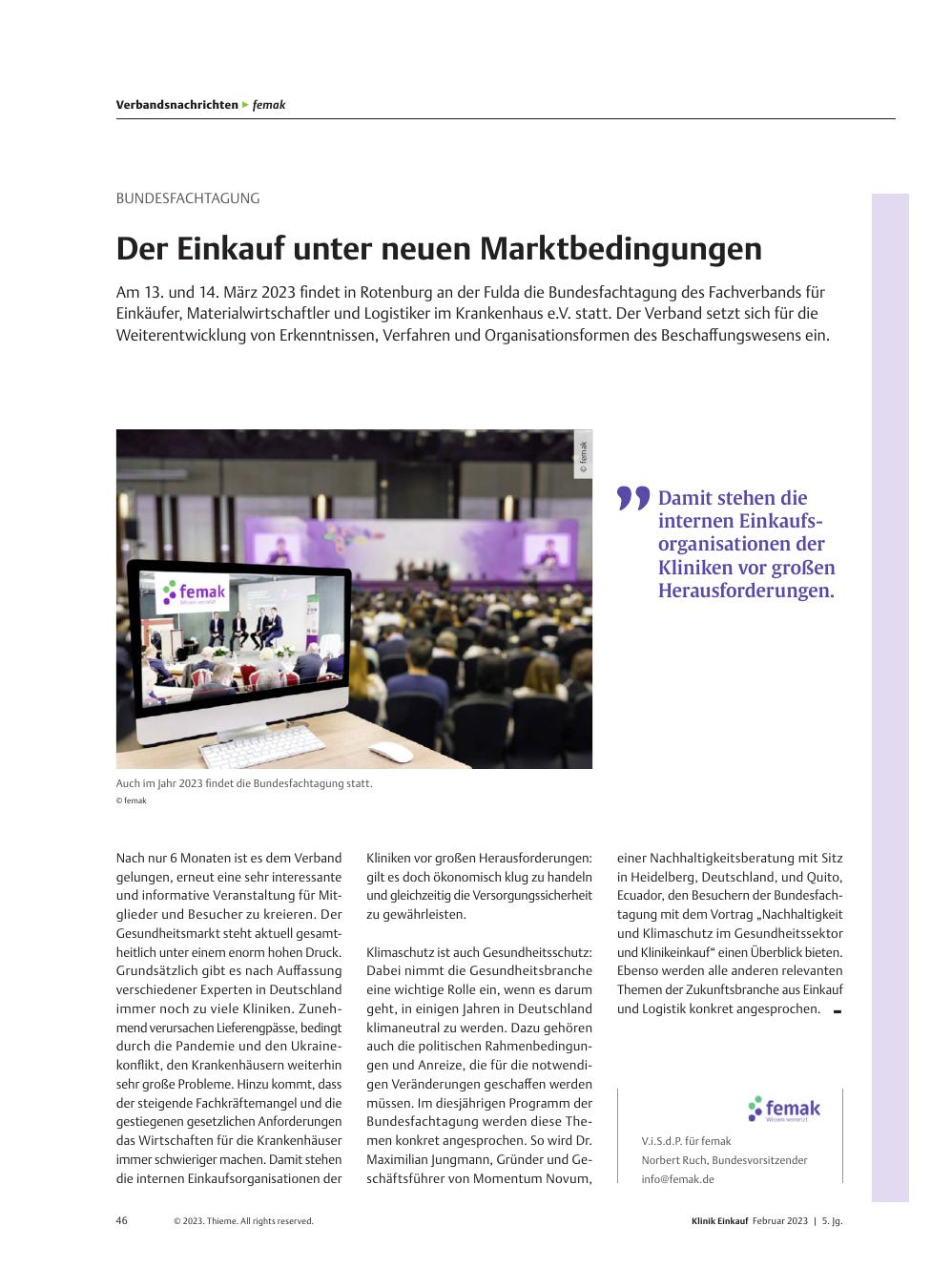 Vorschauseite 1: Bundesfachtagung: Der Einkauf unter neuen Marktbedingungen