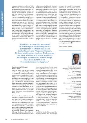 Vorschauseite 3: Gesund führen – gesund pflegen BGM als strategisches Instrument in der Pflege