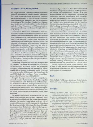 Vorschauseite 3: Palliative Care und Psychiatrie: eine klinisch und ethisch herausfordernde Schnittstelle